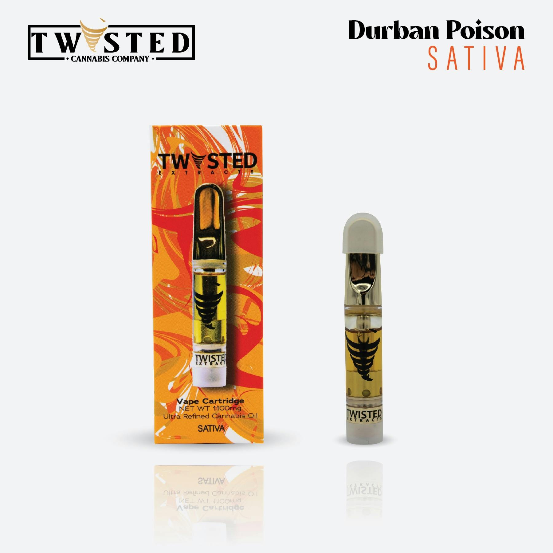 1100mg Full Spectrum Cartridge Durban Poison